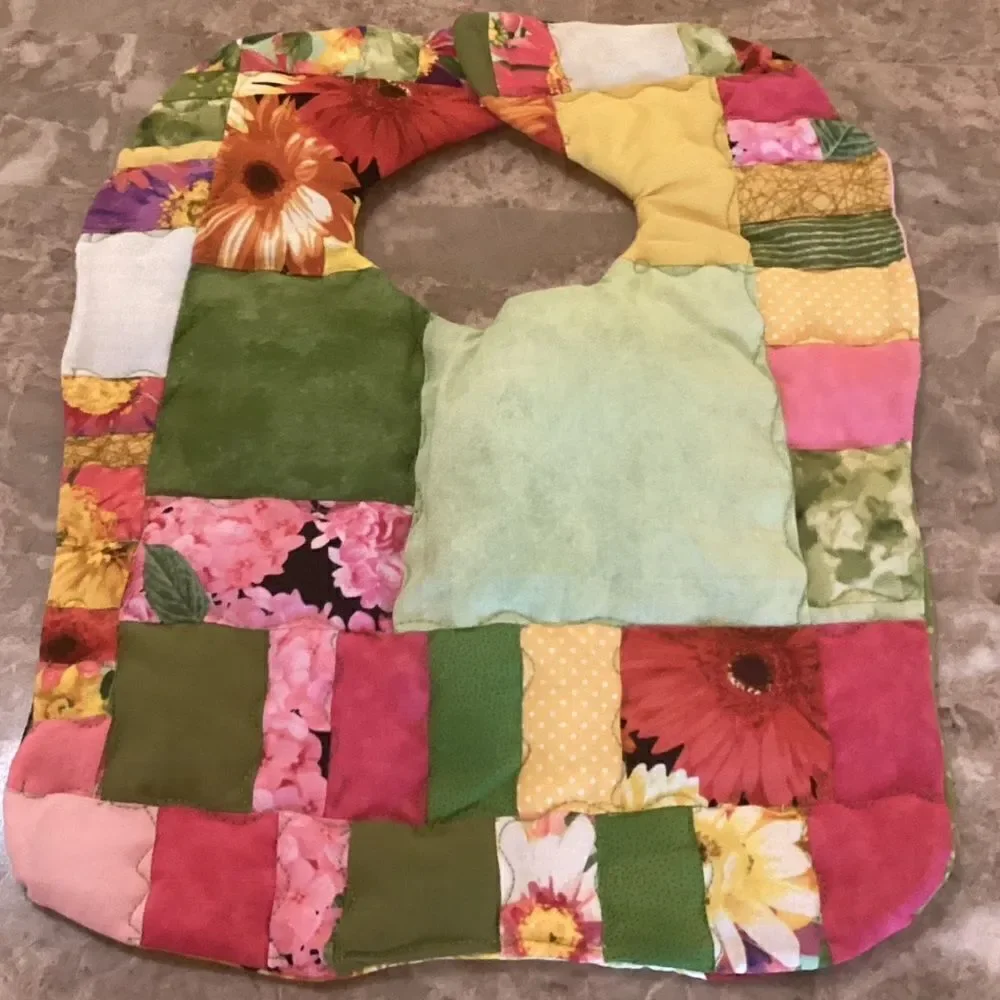 NWOT. Hand Crafted Quilted Reversible Baby Bib. $12 ea. or 3/$25